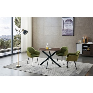 Изображение товара Стол на 4 персоны DT-937 (d100) орех # ESF d100 walnut (круглая столешница, 4 ножки)