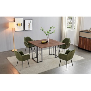 Изображение товара Стол подъемно-раскладной (раскрытая книга) на 4 персоны B2486-1 орех ESF B2486-1walnut (квадратная столешница, П-образная опора)