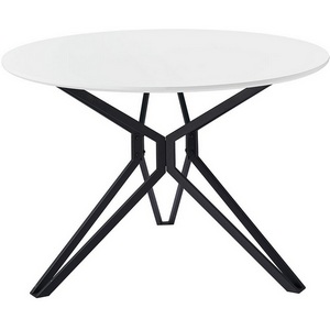 Изображение товара Стол на 4 персоны DT-62 белый/черный (d110) ESF DT-62white/black(d110) (круглая столешница, 3 ножки)