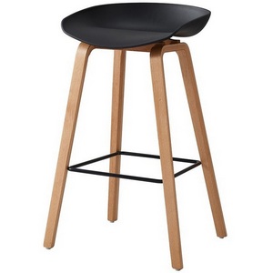 Изображение товара Стул барный ESF BY003 черный бук/матовый черный металл