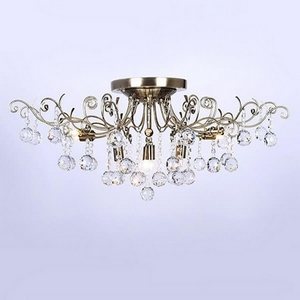 Изображение товара Потолочная люстра хрустальная 10042/12 античная бронза/прозрачный Eurosvet Vita бронза