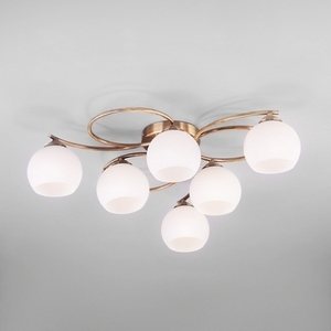 Изображение товара Люстра потолочная накладная с матовым плафоном 30144/6 Eurosvet Alba античная бронза (плафоны шарики)