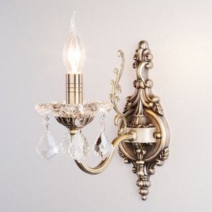 Изображение товара Бра 3281/1 античная бронза/прозрачный Eurosvet 3281 бронза подсвечник с подвесками