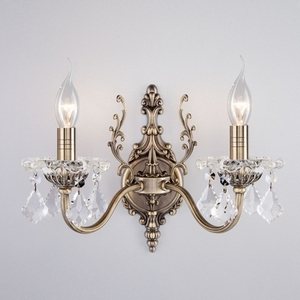 Изображение товара Бра 3281/2 античная бронза/прозрачный Eurosvet 3281 бронза подсвечник с подвесками