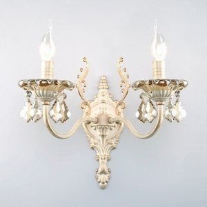 Изображение товара Бра 3281/2 белый с золотом/тонированный Eurosvet 3281 золотом подсвечник с подвесками