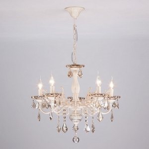 Изображение товара Подвесная люстра 3281/5 белый с золотом/тонированный Eurosvet 3281 золотом подсвечник