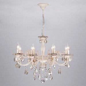 Изображение товара Подвесная люстра 3281/8 белый с золотом/тонированный Eurosvet 3281 золотом подсвечник