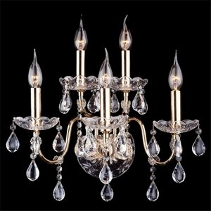 Изображение товара Бра из хрусталя 3600/5 золото/прозрачный Eurosvet 3600 золото подсвечник с подвесками