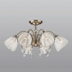 Изображение товара Потолочная люстра хрустальная 30155/8 Eurosvet Floranse античная бронза