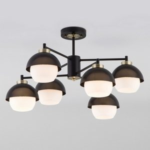 Изображение товара Люстра потолочная с умным домом 70106/6 Eurosvet Nocciola черный (Умный дом, Алиса, WiFi, голосовое управление) шарики