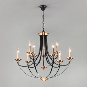 Изображение товара Подвесная люстра 60098/9 Eurosvet Lazzaro черный в виде свечи