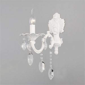 Изображение товара Бра хрустальное 10108/1 Eurosvet Veletta белый в виде свечи с подвесками