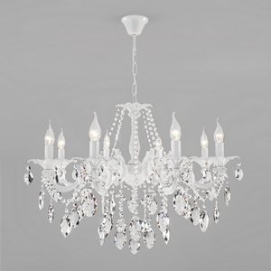 Изображение товара Подвесная люстра хрустальная 10108/8 Eurosvet Veletta белый в виде свечи