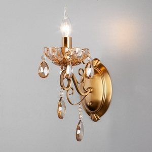 Изображение товара Бра хрустальное 10109/1 Eurosvet Escada бронза в виде свечи с подвесками