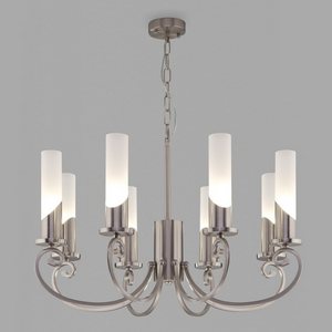 Изображение товара Подвесная люстра 60117/8 Eurosvet Banci никель (Умный дом, Алиса, WiFi, голосовое управление)