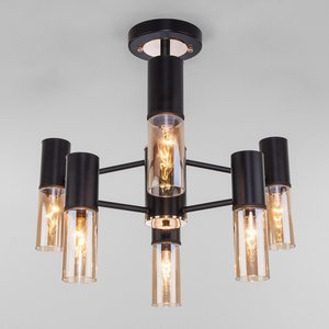 Изображение товара Потолочная люстра 70125/6 Eurosvet TESORO черный (Умный дом, Алиса, WiFi, голосовое управление)