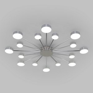 Изображение товара Потолочная люстра светодиодная с пультом и регулировкой цветовой температуры 90242/16 Eurosvet Nitrino хром