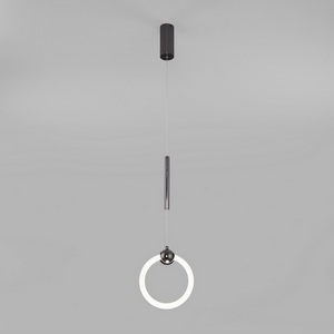 Изображение товара Подвесной светильник светодиодный 90165/1 Eurosvet Rim черный жемчуг кольцо