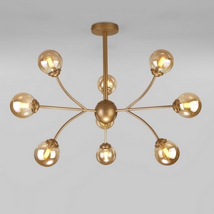 Изображение товара Потолочная люстра 30179 Eurosvet Astro матовое золото шарики