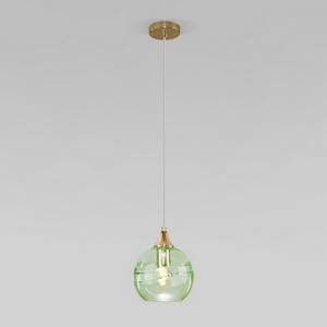 Изображение товара Потолочный светильник подвесной шириной 20 см 50221/1 зеленый Eurosvet Lotus в форме шара