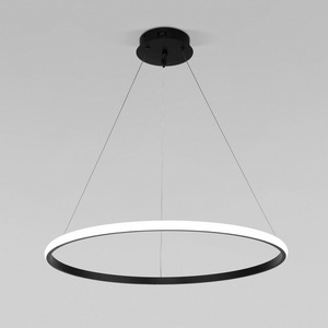 Изображение товара Подвесной светодиодный светильник с ПДУ 90264/1 черный Eurosvet Collars кольцо