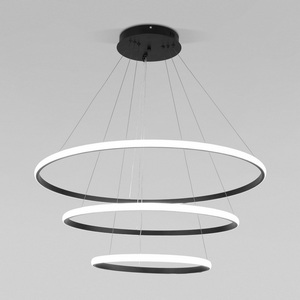 Изображение товара Подвесной светодиодный светильник каскадный с ПДУ 90264/3 черный Eurosvet Collars