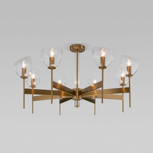 Изображение товара Потолочная люстра на штанге 60130/8 Eurosvet Arrista латунь Smart (Умный дом, Алиса, голосовое управление)