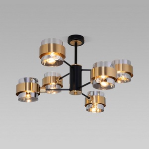 Изображение товара Потолочная люстра на штанге 70127/6 Eurosvet Arcada черный/дымчатый