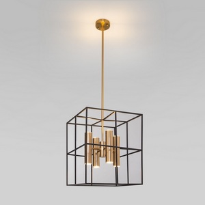 Изображение товара Потолочная люстра на штанге 70142/8 латунь Eurosvet Adamson форма куба