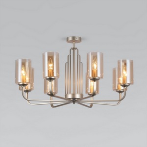 Изображение товара Потолочная люстра на штанге 60138/8 перламутровое золото Eurosvet Defi