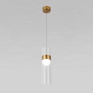 Изображение товара Подвесной светильник с прозрачным плафоном 50244/1 латунь/прозрачный Eurosvet Lumen LED