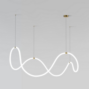 Изображение товара Подвесной светодиодный светильник с пультом Eurosvet Full light 90288/1 латунь гибкий неон