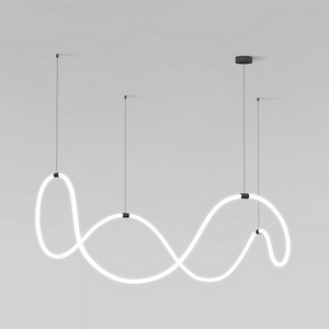 Изображение товара Подвесной светодиодный светильник с пультом Eurosvet Full light 90288/1 черный гибкий неон