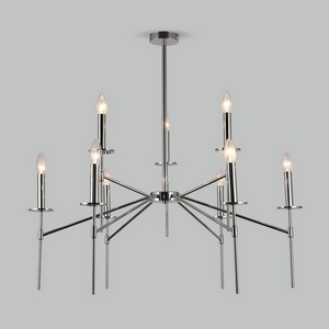 Изображение товара Потолочная люстра на штанге Eurosvet Anders 60142/9 хром (Умный дом, Алиса, WiFi, голосовое управление)