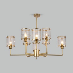 Изображение товара Потолочная люстра на штанге Eurosvet Inari 60144/8 золото (Умный дом, Алиса, WiFi, голосовое управление)