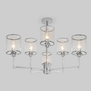 Изображение товара Потолочная люстра на штанге Eurosvet Inari 60144/6 хром (Умный дом, Алиса, WiFi, голосовое управление)