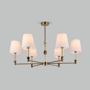 Изображение товара Потолочная люстра на штанге Eurosvet Conso 60145/6 латунь (Умный дом, Алиса, WiFi, голосовое управление)