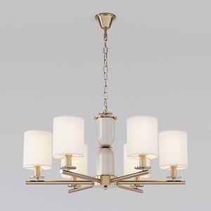 Изображение товара Подвесная люстра Eurosvet Caprera 60146/6 латунь (Умный дом, Алиса, WiFi, голосовое управление)