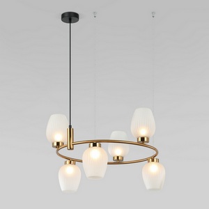 Изображение товара Подвесной светильник Eurosvet Alva 30183/6 латунь (Умный дом, Алиса, WiFi, голосовое управление)