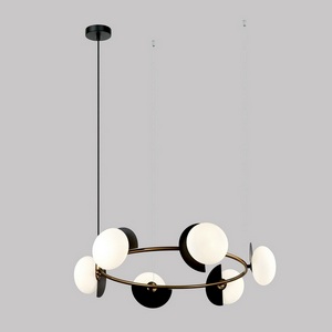 Изображение товара Подвесной светильник Eurosvet Moity 70150/6 черный/латунь