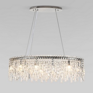 Изображение товара Подвесная люстра хрустальная Eurosvet Blitz 60159/10 хром/ прозрачный хрусталь Strotskis (Умный дом, Алиса, WiFi, голосовое управление)