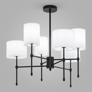 Изображение товара Потолочная люстра на штанге Eurosvet Notturno 60162/6 черный (Умный дом, Алиса, WiFi, голосовое управление)
