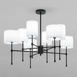 Изображение товара Потолочная люстра на штанге Eurosvet Notturno 60162/8 черный (Умный дом, Алиса, WiFi, голосовое управление)