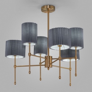 Изображение товара Потолочная люстра на штанге Eurosvet Notturno 60162/6 латунь (Умный дом, Алиса, WiFi, голосовое управление)