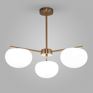 Изображение товара Потолочная люстра с пультом с реле на штанге Eurosvet Like 30190/3 латунь