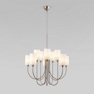 Изображение товара Подвесная люстра Eurosvet Abbey 60164/10 никель (Умный дом, Алиса, WiFi, голосовое управление)