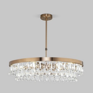Изображение товара Подвесная люстра хрустальная Eurosvet Sophie 60165/6 латунь (Умный дом, Алиса, WiFi, голосовое управление)