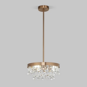 Изображение товара Подвесная люстра хрустальная Eurosvet Sophie 60165/3 латунь (Умный дом, Алиса, WiFi, голосовое управление)