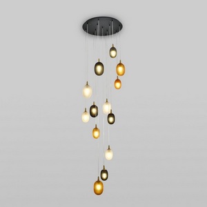 Изображение товара Подвесной светильник Eurosvet Pineapple 50266 дымчатый/прозрачный/янтарный (Умный дом, Алиса, WiFi, голосовое управление)