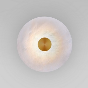 Изображение товара Светодиодный настенный светильник Eurosvet Thasos 40340 LED латунь с мраморным рассеивателем